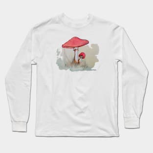 Amanita Muscaria Mushroom Long Sleeve T-Shirt